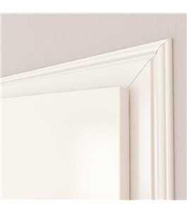 Türzarge Weisslack 9010 - 75 mm profiliert