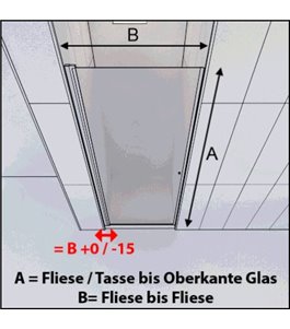 Duschtüren Crato 02 - Pendeltür - Schwarz - Klarglas