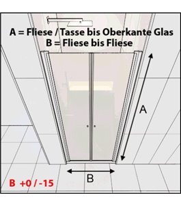 Duschtüren Cali 11 - aussenöffnend - Chrom - Grauglas