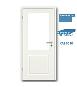 Türblatt STILE L2 Weisslack RAL 9010 - Rundkante