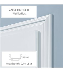 65mm Weißlack Zarge