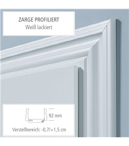 92mm Weißlack Zarge