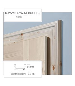 Profilierte Zarge - Kiefer Roh - Massiv