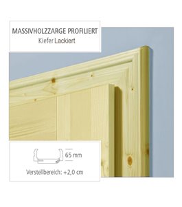 Profilierte Zarge - Kiefer lackiert - Massiv