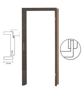 Türzarge CPL - Pinie Grau Cross