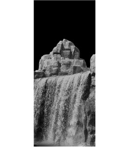 Ganzglastür Wasserfall II Gelasert Auf Klarglas