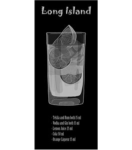 Ganzglastür Long Island Gelasert Auf Klarglas