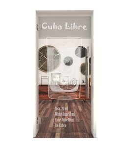 Pendeltür Cuba Libre Gelasert Auf Klarglas