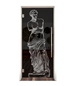Pendeltür Venus Gelasert Auf Grauglas