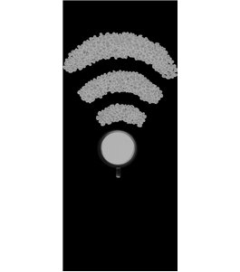Pendeltür Kaffee - Wifi Gelasert Auf Grauglas