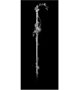 Pendeltür Floral Schwert Gelasert Auf Grauglas