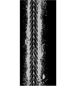 Glasschiebetür SLIM-LINE Floral Schwert Gelasert Auf Klarglas