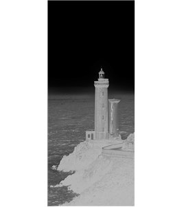 Pendeltür Leuchtturm 3 Gelasert Auf Grauglas
