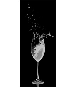 Glasschiebetür ECO-LINE Wein Gelasert Auf Klarglas