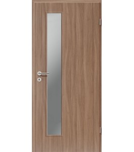 Holztüren - Türblatt CPL - Nussbaum mit Lichtausschnitt LA-1D