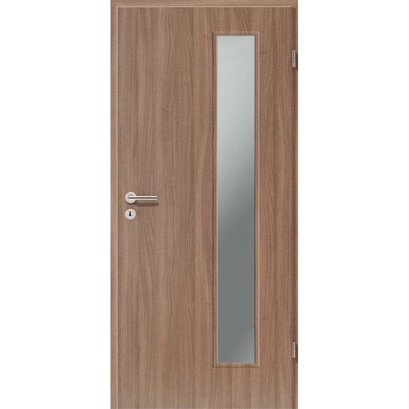 Holztüren - Türblatt CPL - Nussbaum mit Lichtausschnitt LA-1B Holztüren - Türblatt CPL - Nussbaum mit Lichtausschnitt LA-1B