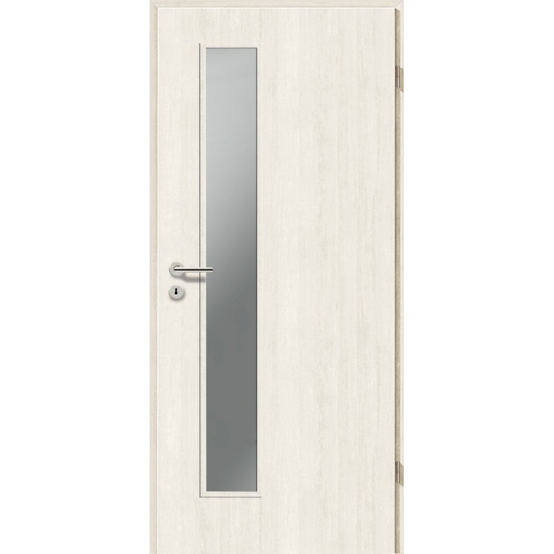 Holztüren - Türblatt CPL - Pinie Weiß mit Lichtausschnitt LA-1D Holztüren - Türblatt CPL - Pinie Weiß mit Lichtausschnitt LA-1D