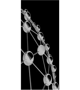 Glasschiebetür SLIM-LINE Network Gelasert Auf Grauglas