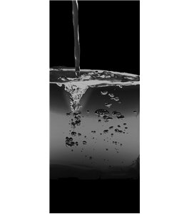 Glasschiebetür PIPE-LINE Wasser 2 Gelasert Auf Klarglas
