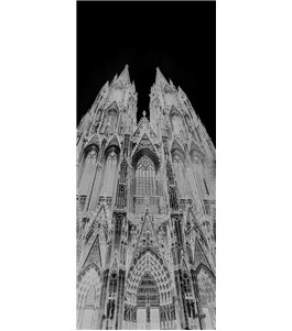 Lichtausschnitt Köln Gelasert Auf Klarglas