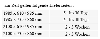 lieferzeiten