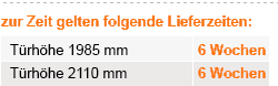 lieferzeiten