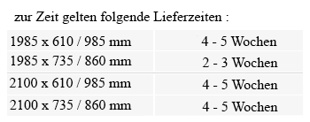 lieferzeiten