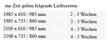 lieferzeiten